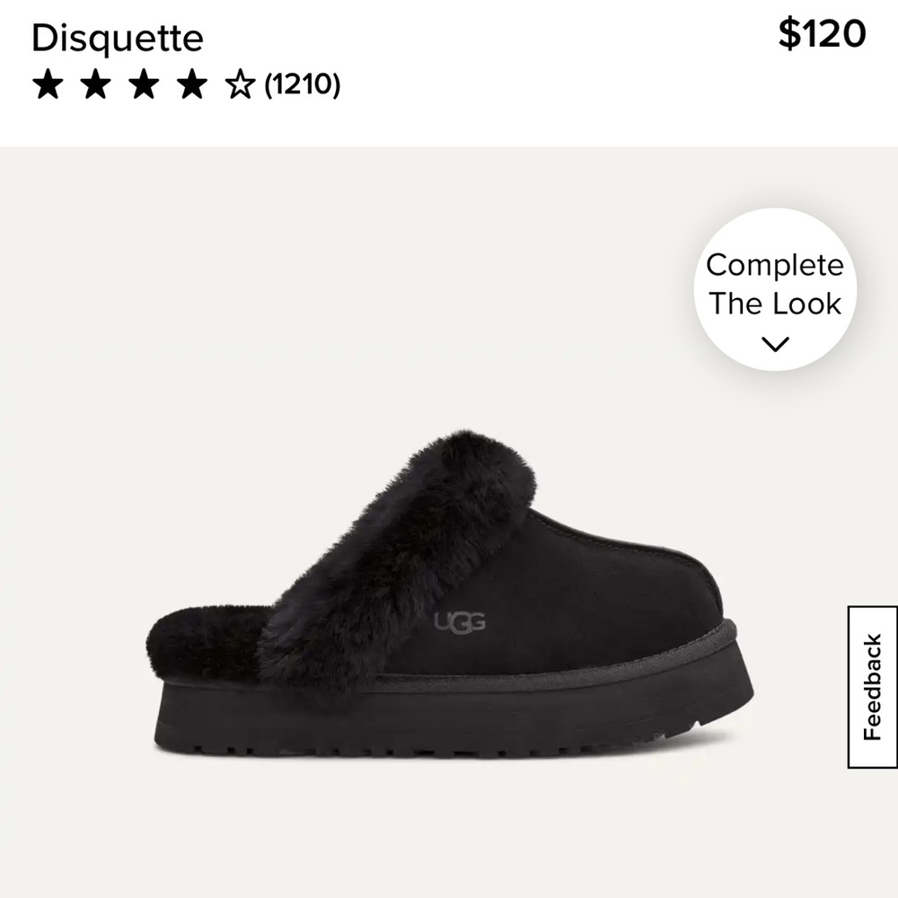 UGG Disquette Women's Slippers in Black